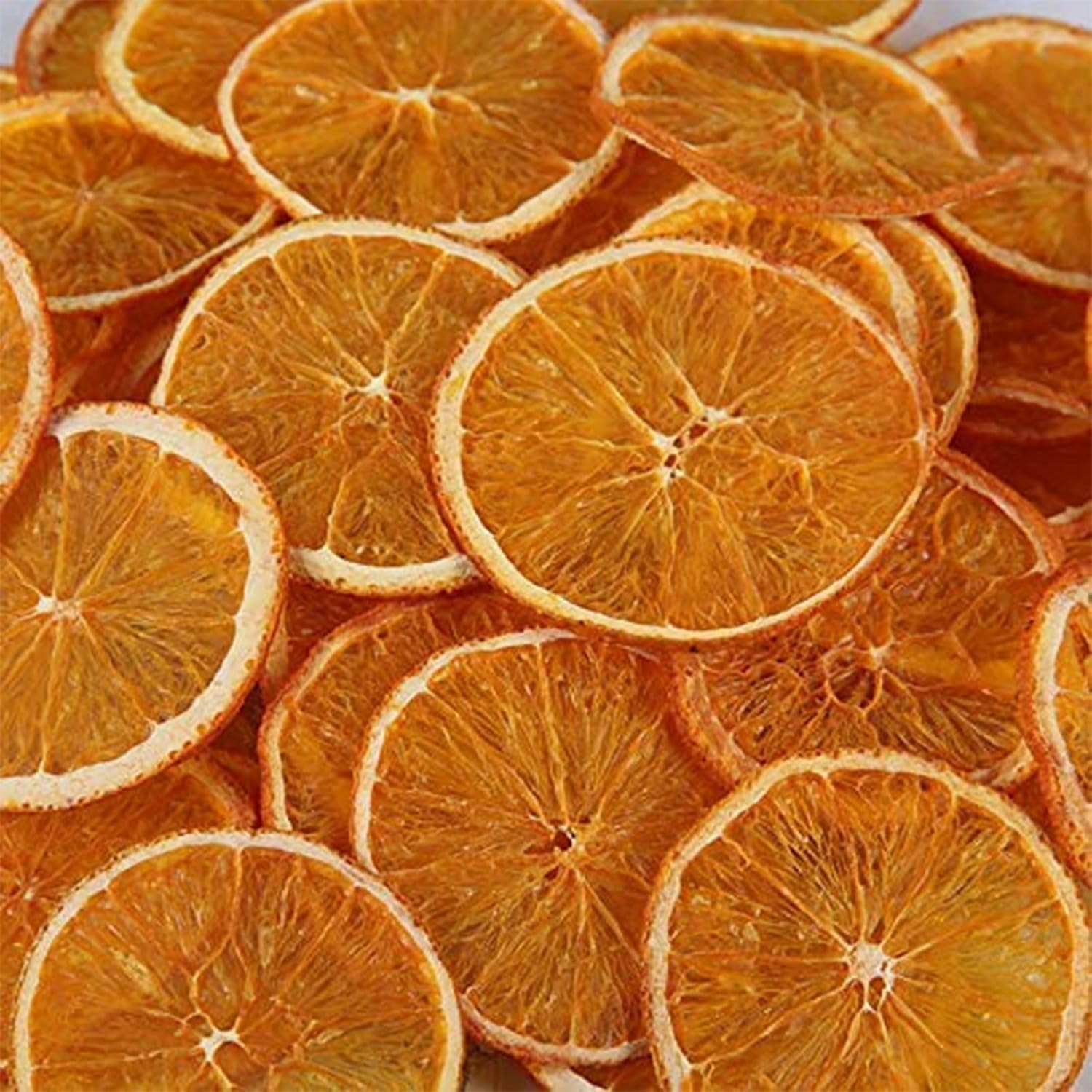 Dried Orange Slices, Low temperature drying Handmade Fruit Tea, Edible Edible Dried Orange Slices For Cake Decoration, Potpourri, Candle Crafts, Table Scatters (500g/17.63oz) (Orange)