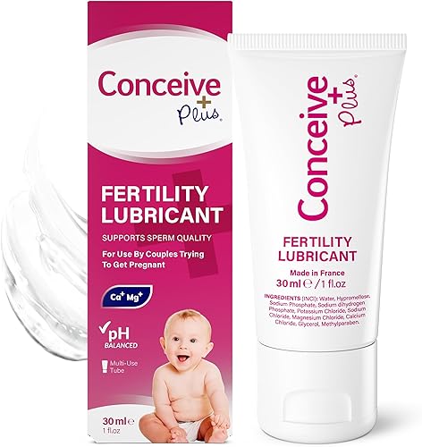 Miniatura 6 de Lubricante para la fertilidad Conceive Plus, tamaño de viaje - Lubricante personal seguro para espermatozoides, pH equilibrado para parejas que