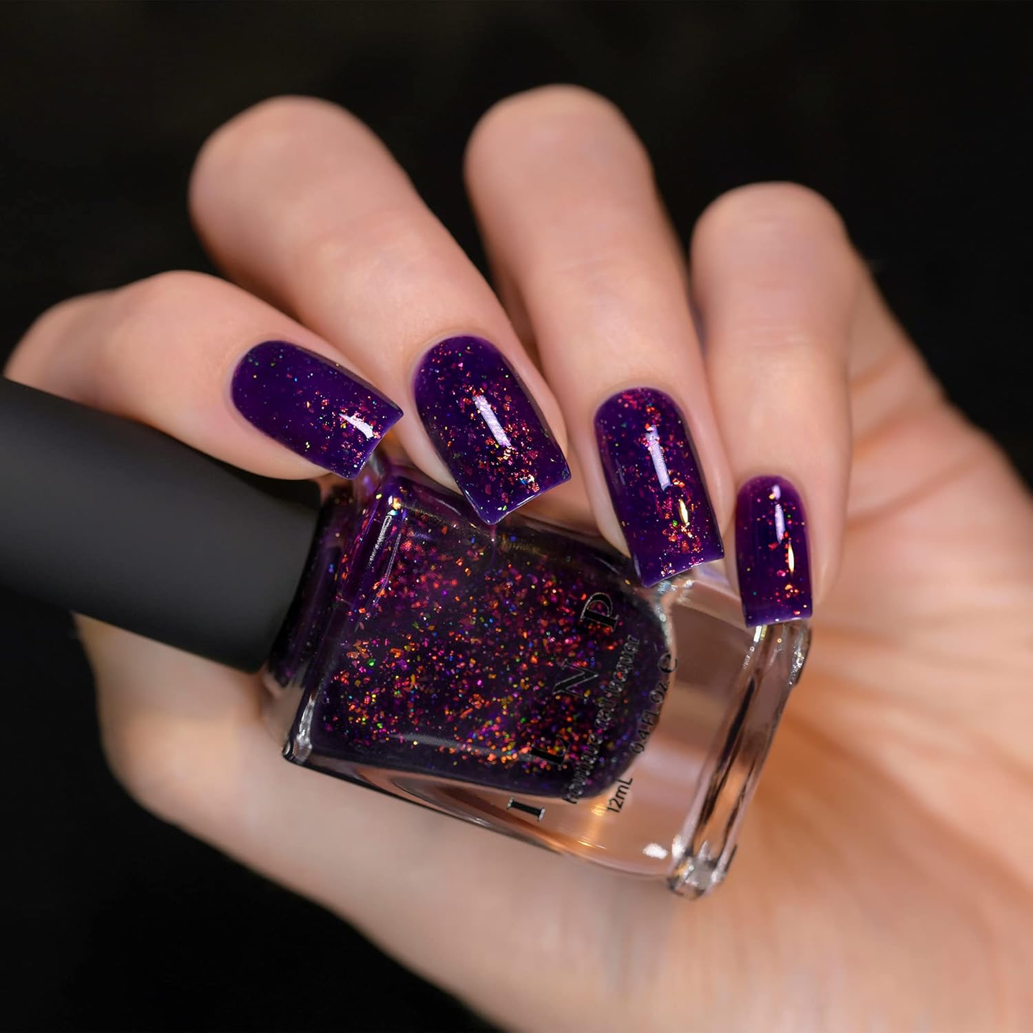 ILNP Jinx - Deep Purple Jelly Shimmer Nail Polish