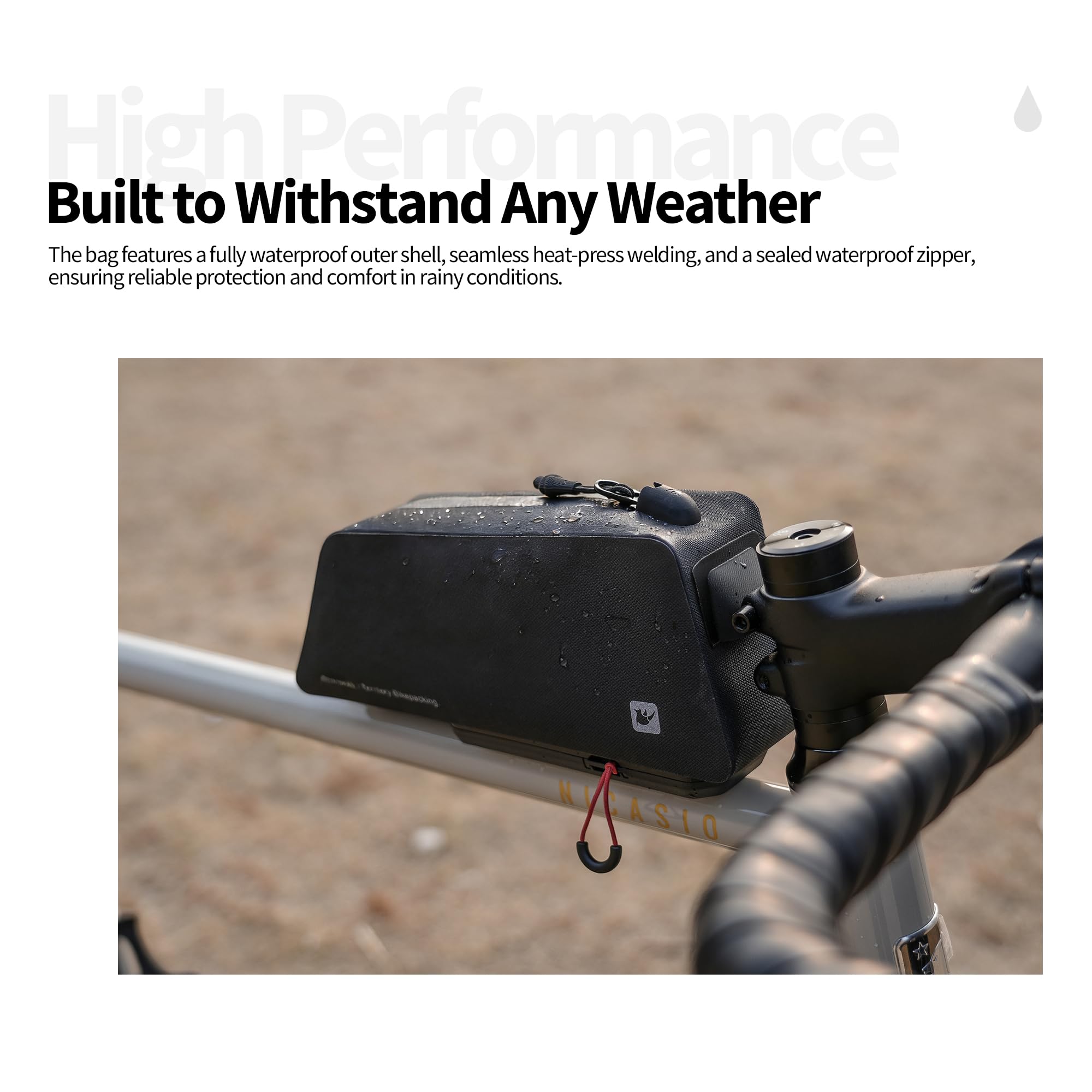 Waterproof Bolt-On Bike Top Tube Bag, FSB Quick Release Hard Shell Frame Bag, Slim Aerodynamic Cycling Storage with Charging Port for Road Mountain Gravel Bikes - 4