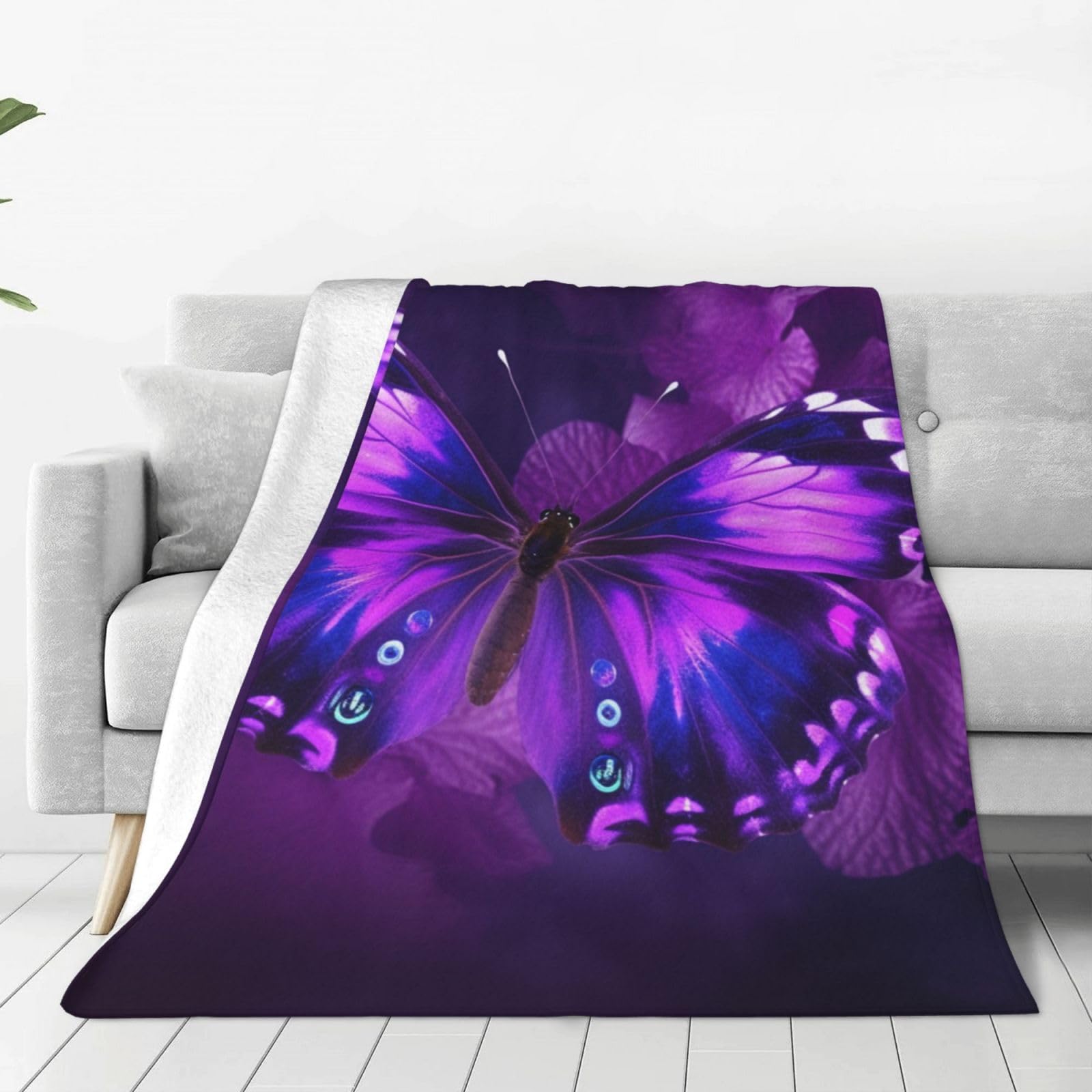 Couverture polaire ultra douce en tissu micro polaire violet premium