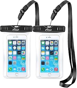 AiRunTech Waterproof Phone Pouch,Double Seal Phone Case for iPhone 17 16 15 14 13 12 Pro Max,Floating Bag for Pool Swimming Canoe Kayak Boating Paddle Board, Beach Camping Essentials Accessories
