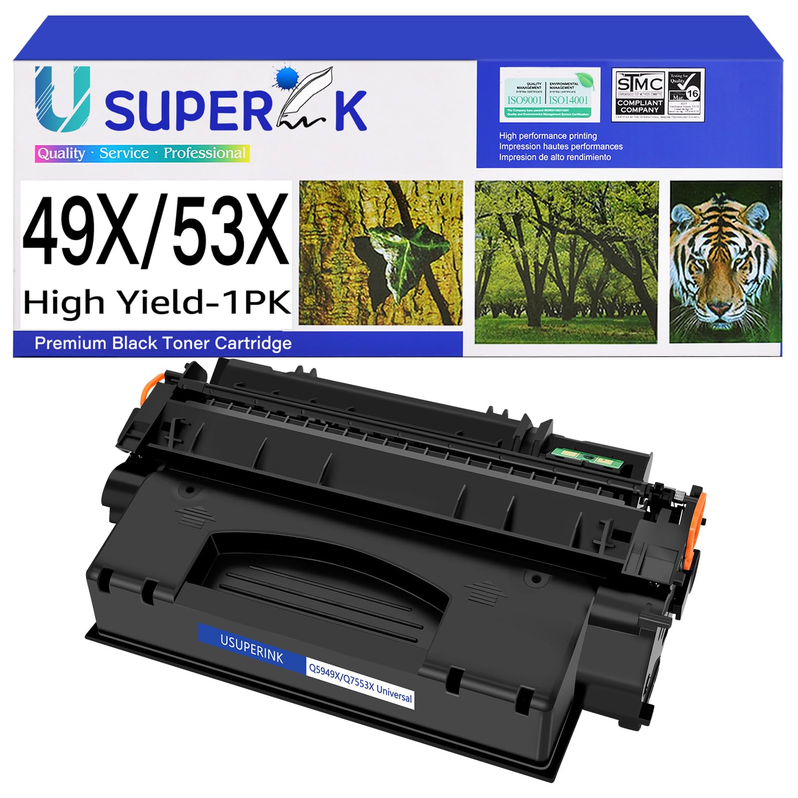 SuperInk U Compatible Q5949X Q7553X Toner Cartridge Replacement for HP 49X Q5949X 53X Q7553X for HP Laserjet P2015dn P2015 P2015d 1320 1320n 3390 3392 M2727nf P2014 P2010 Printer (Black, 1-Pack)