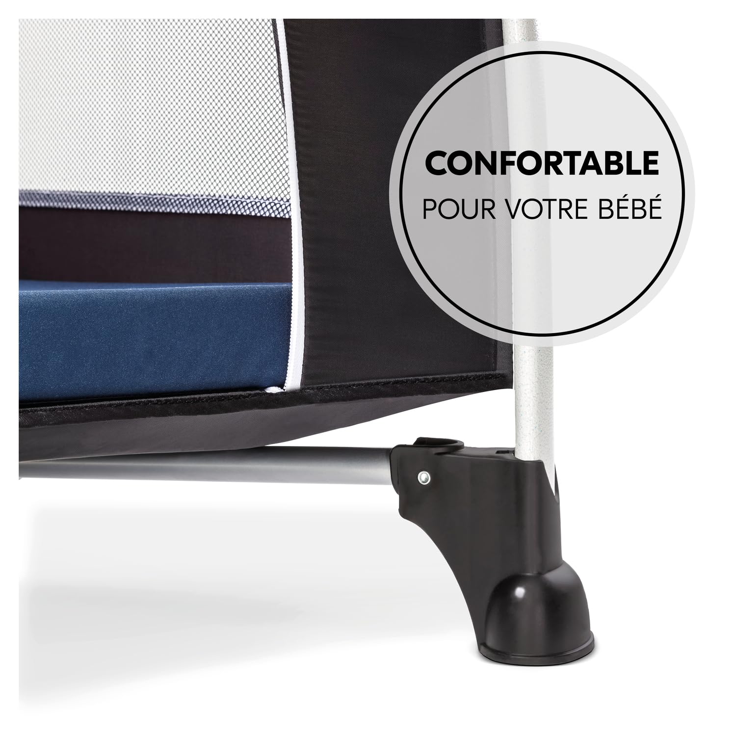 hauck Matelas Lit Parapluie Bébé 120x60x5 cm Sleeper – Compatible Dream N Play Plus, Sleep N Play Go Plus, Play N Relax Center – Compact, Sac de Transport, Bleu Navy