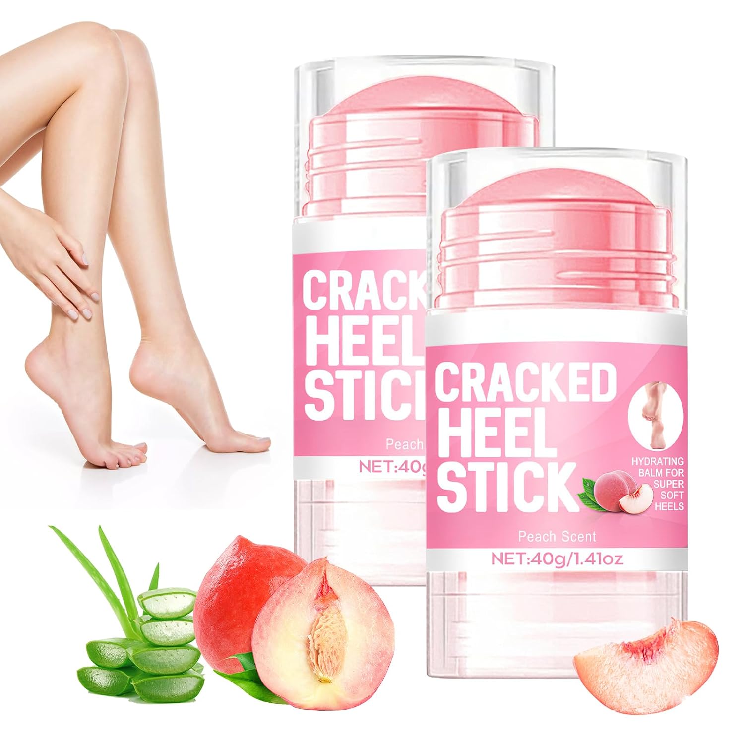 2PCS 60% Urea Hydrating and Anti-Cracking Foot Cream,2025 Upgraded Hand and Foot Cream Urea Moisturizer,Hydrates Dry and Cracked Feet and Hand (1.41 Ounce, Peach) 2PCS 60% Urea Hydrating and Anti-Cracking Foot Cream,2025 Upgraded Hand and Foot Cream Urea Moisturizer,Hydrates Dry and Cracked Feet and Hand (1.41 Ounce, Peach)