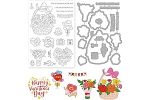 Romantic Love Valentine's Day Stamps and Dies for Crafting Sweet Cards