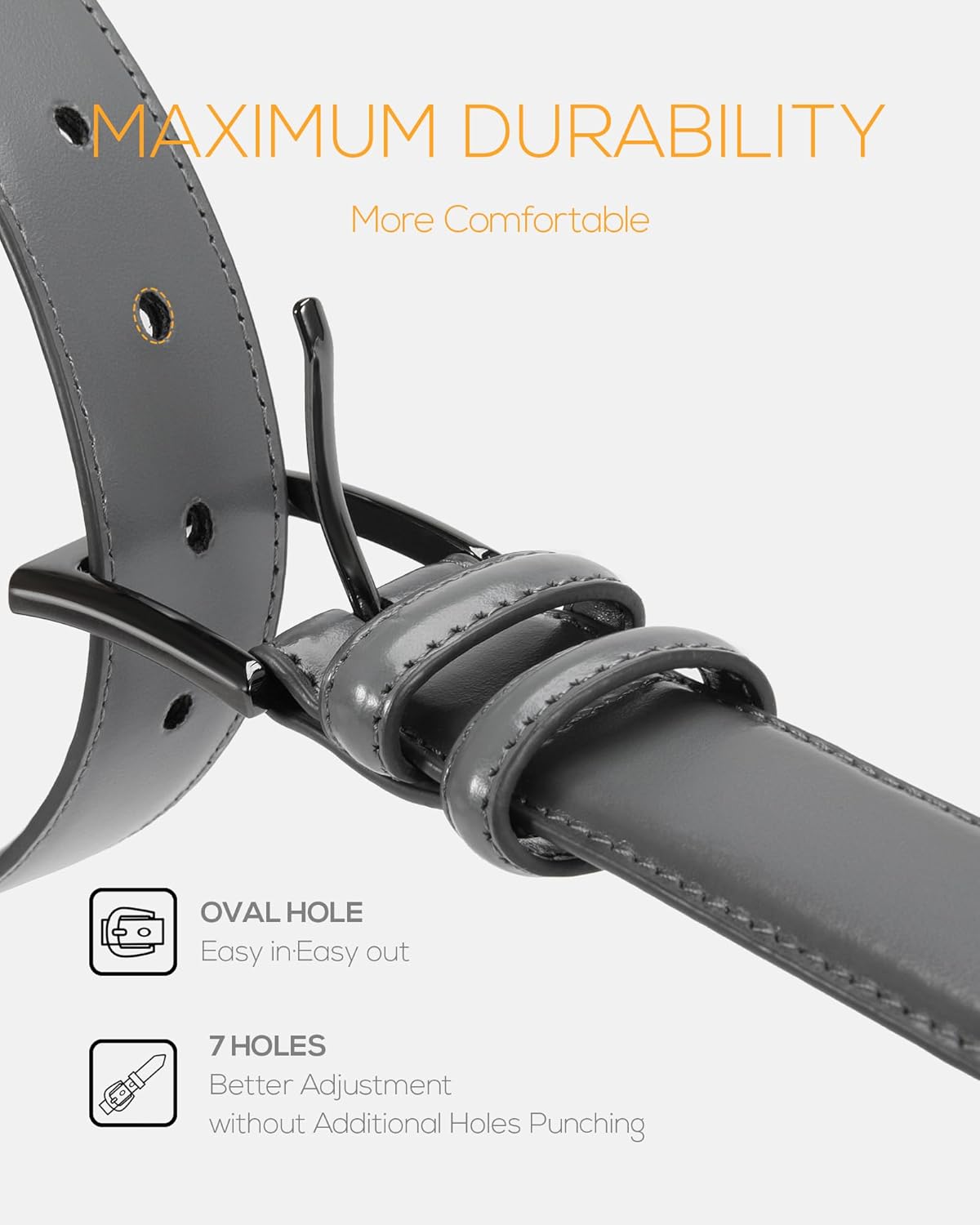 CHAOREN Mens Belts Leather Gift for Men - Ideal Match for Mens Dress Shoes - Image 4