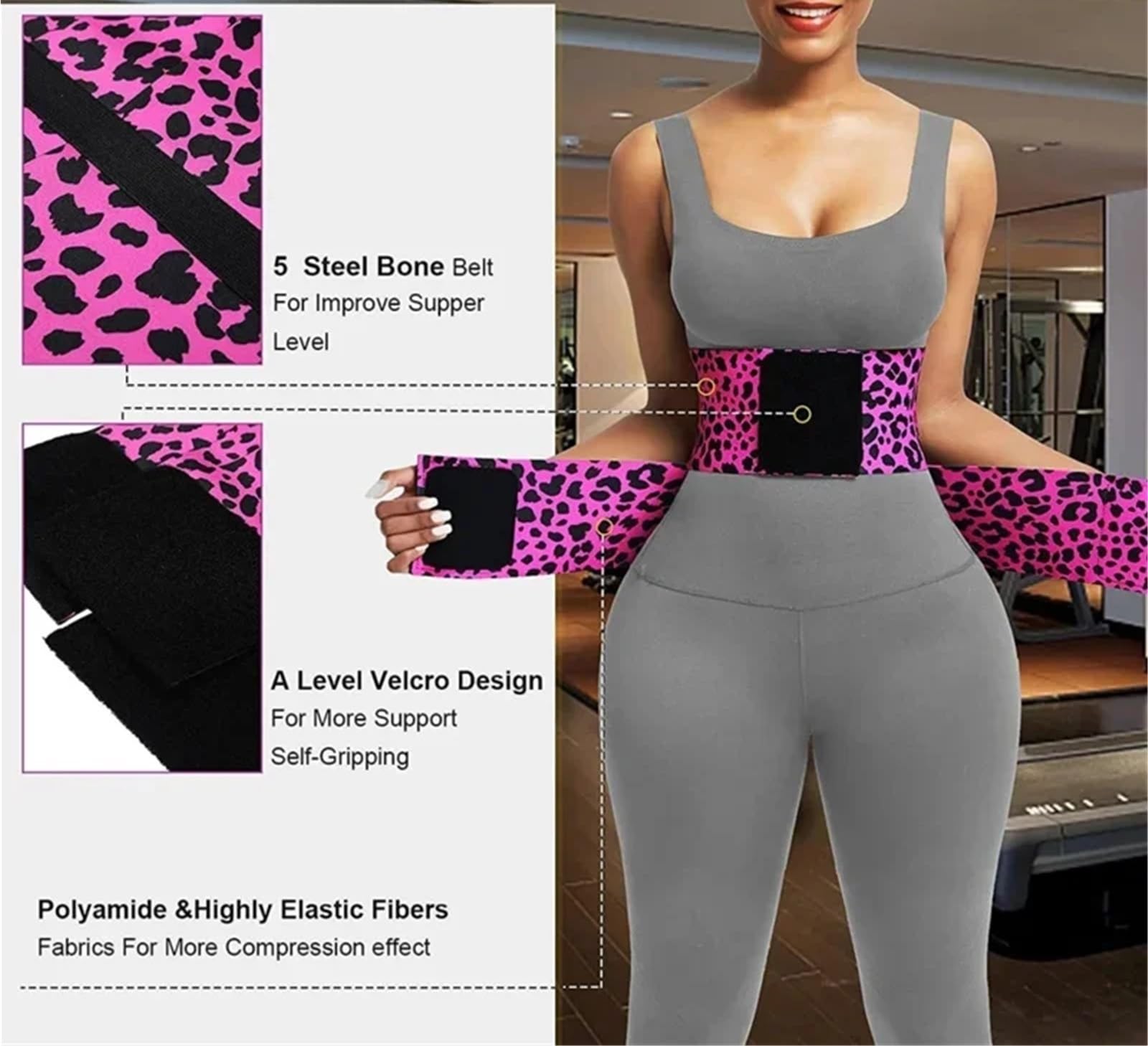 Corset d'entraînement de Taille réglable for Femmes, contrôle du Ventre Post-Partum, Ceinture Amincissante, entraînement Gymnastique, Tondeuse à Sueur