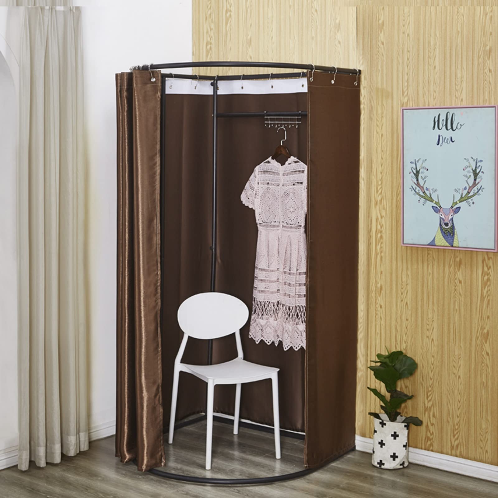 Vestiaire en U 200x85x80 cm amovible pour cabine d'essayage