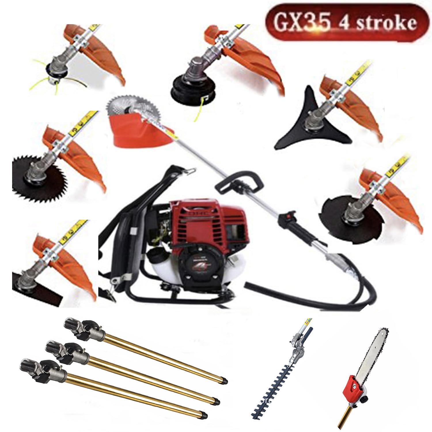 Amazon.com : Gx35 Backpack Brush Cutter 4 Strokes Hedge Trimmer