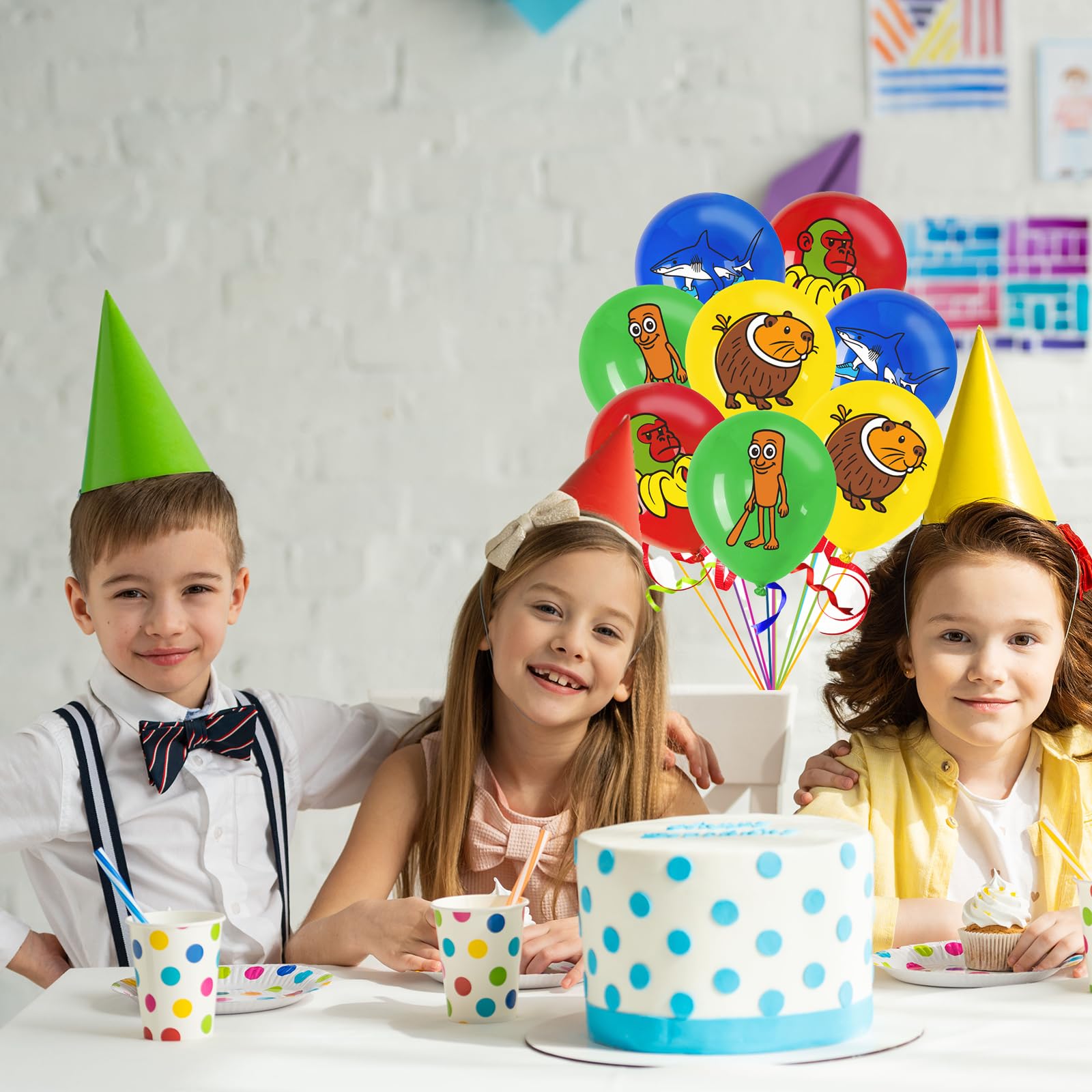 30 stuks Italiaanse Brain kinderfeestdecoraties, themafeest, ballonnen, taartdecoratie, kinderverjaardagsdecoratie
