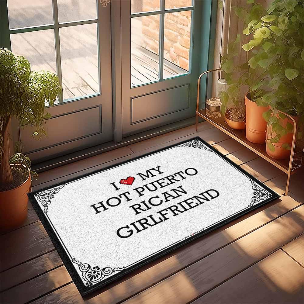 Tapis de chambre I Love My Hot Porto Rico Girlfriend pour une déco esthétique