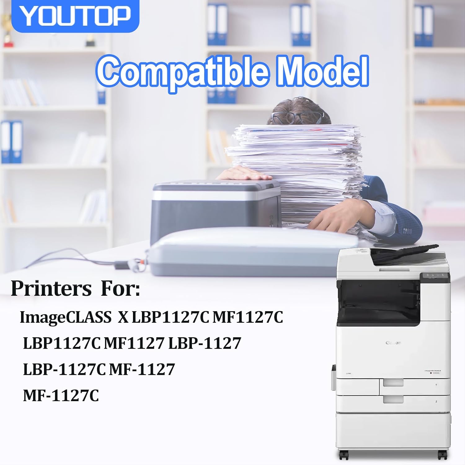 T09 T09L High Yield Toner Cartridges (3017C005AA,3018C005AA,3019C005AA,3020C005AA) Replacement for Canon Color ImageCLASS X LBP1127C X MF1127C Series Printer