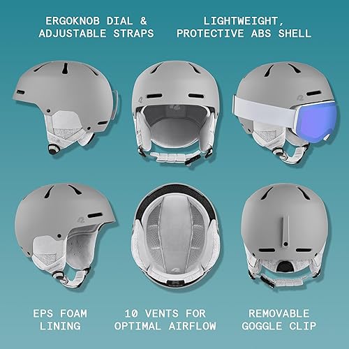 Miniatura 2 de Retrospec Comstock Ski Helmet - Snowboard Helmet for Adults & Youth - Adjustable Fit Snow Helmet with Protective Shell and Breathable Vents for Men,