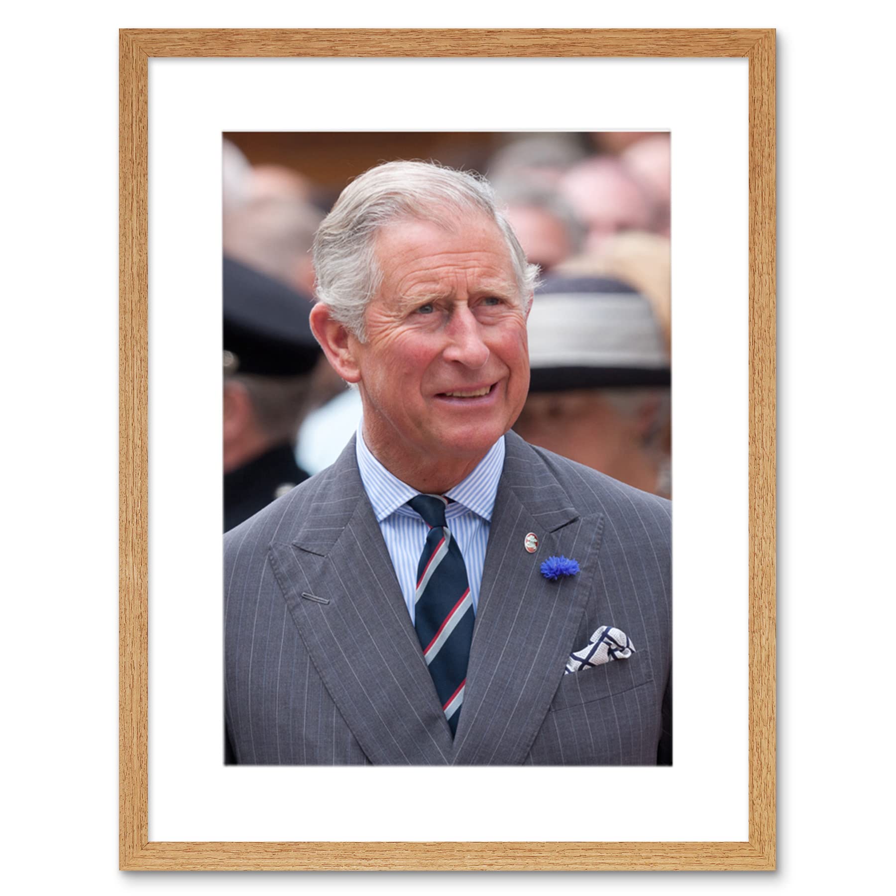 Artery8 King Charles III Third of England Scotland United Kingdom Photo by Dan Marsh Artwork Framed Wall Art Print 12X16 Inch