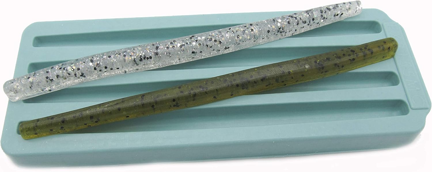 5-1/2" Soft Plastic Narrow Stick Bait Lure Making Starter Kit - Fisherman Gift - Fusion X Fishing 2155MC Slim StiX