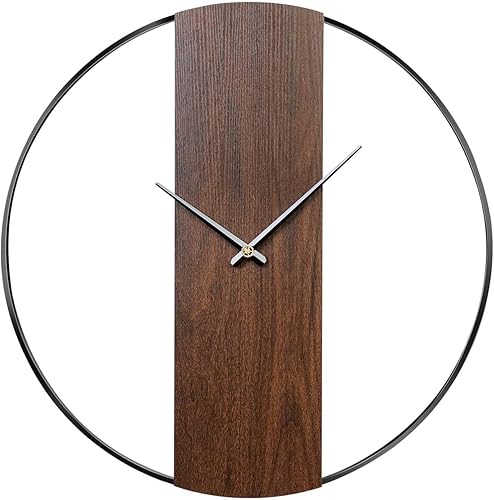 Miniatura 12 de Reloj de pared de 24 pulgadas, relojes de pared grandes para sala de estar, reloj redondo de metal decorativo, funciona con pilas, silencioso, sin