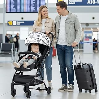 R for Rabbit Pocket Stroller Lite Stroller for Kids | Portable Travel Friendly Pre Installed Baby Trolley Pram for Newborn...