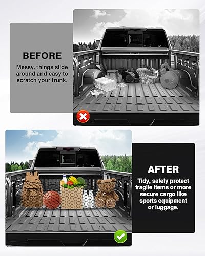 Miniatura 5 de Karltys Red de carga para caja de camión para Dodge Ram 1500 2019-2024, red para caja de camión para Ram 1500, accesorios de camioneta, estilo