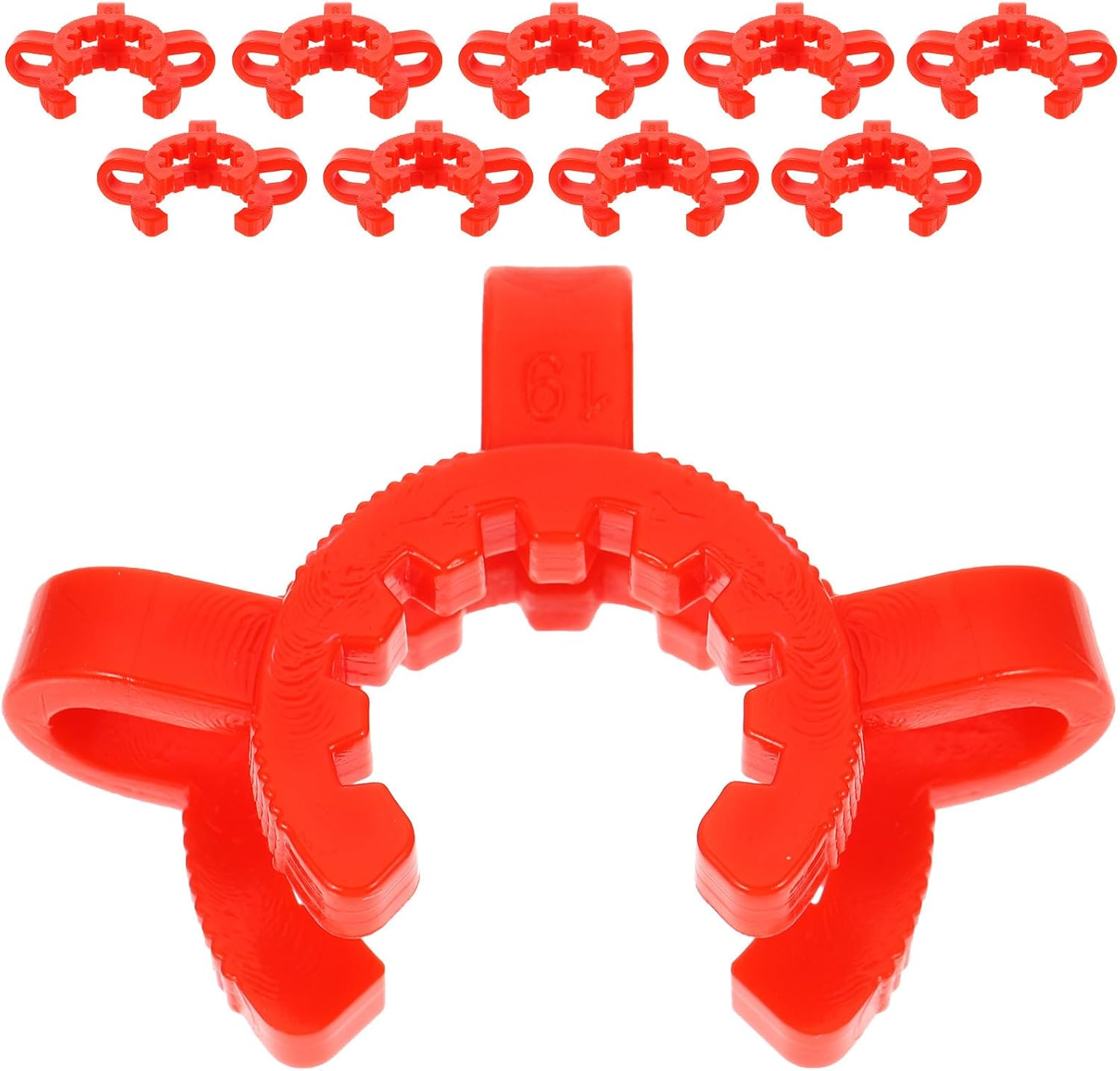 10 Pcs Plastic Clip for Laboratory Glass Connections, Conical Interface Clamp, Standard Ground Glassware Support, Random Color