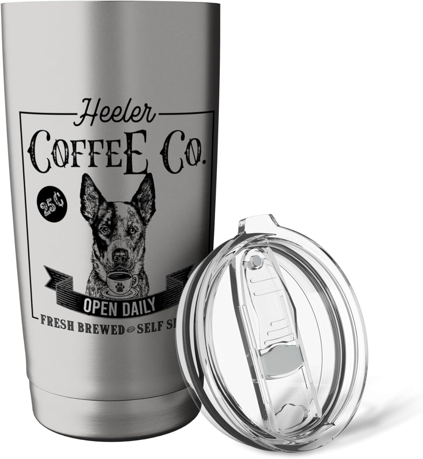 Retro Australian Cattle Dog Mom Coffee Funny Coffee Lover Stainless Steel Insulated Tumbler