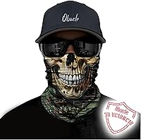 Vista 17 de Obacle - Tapabocas con cuello polar y de estilo de pañuelo contra el polvo y el sol para hombre y mujer