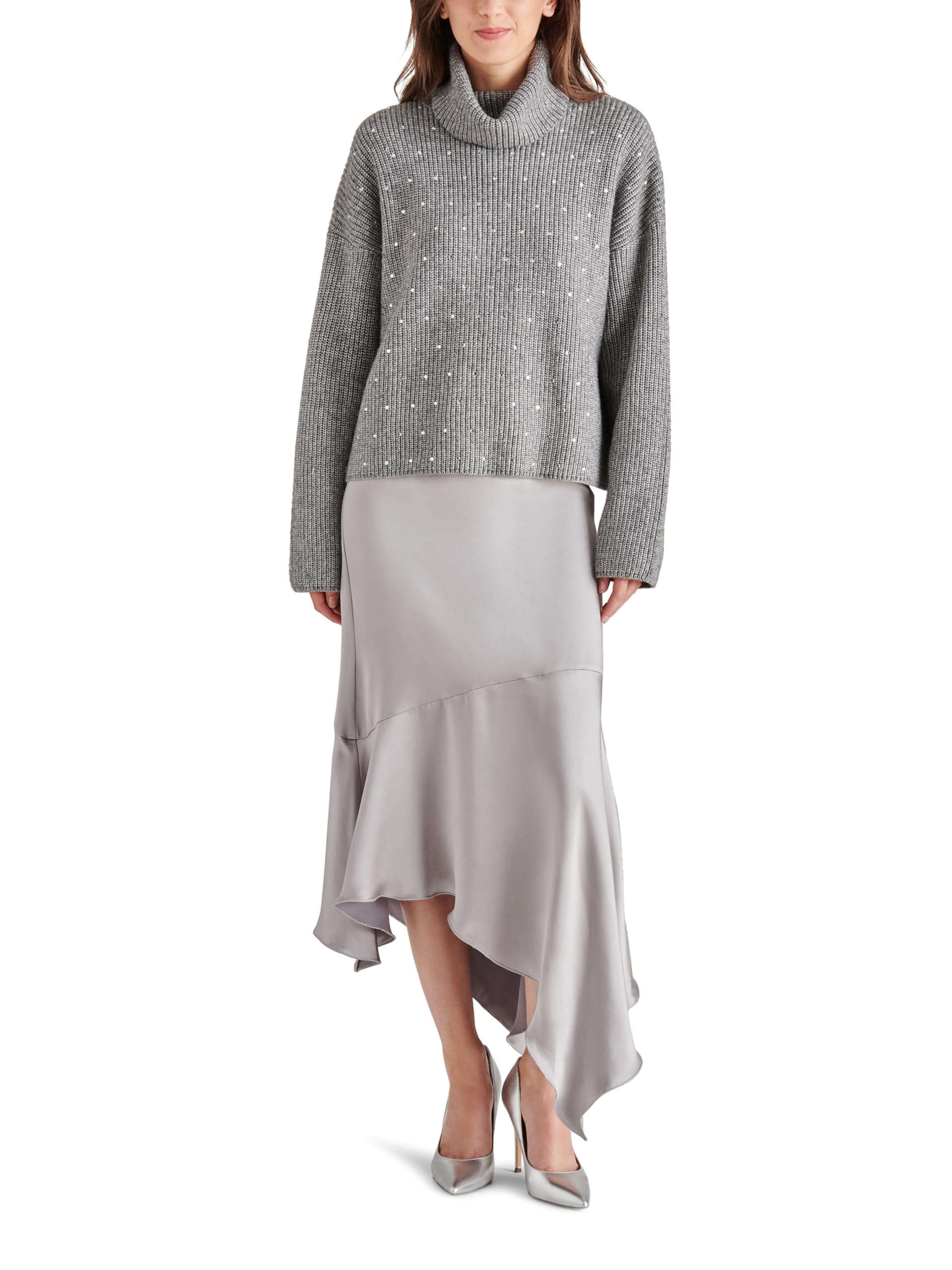 Steve Madden Apparel Women's Lucille Skirt, Ash Grey, M