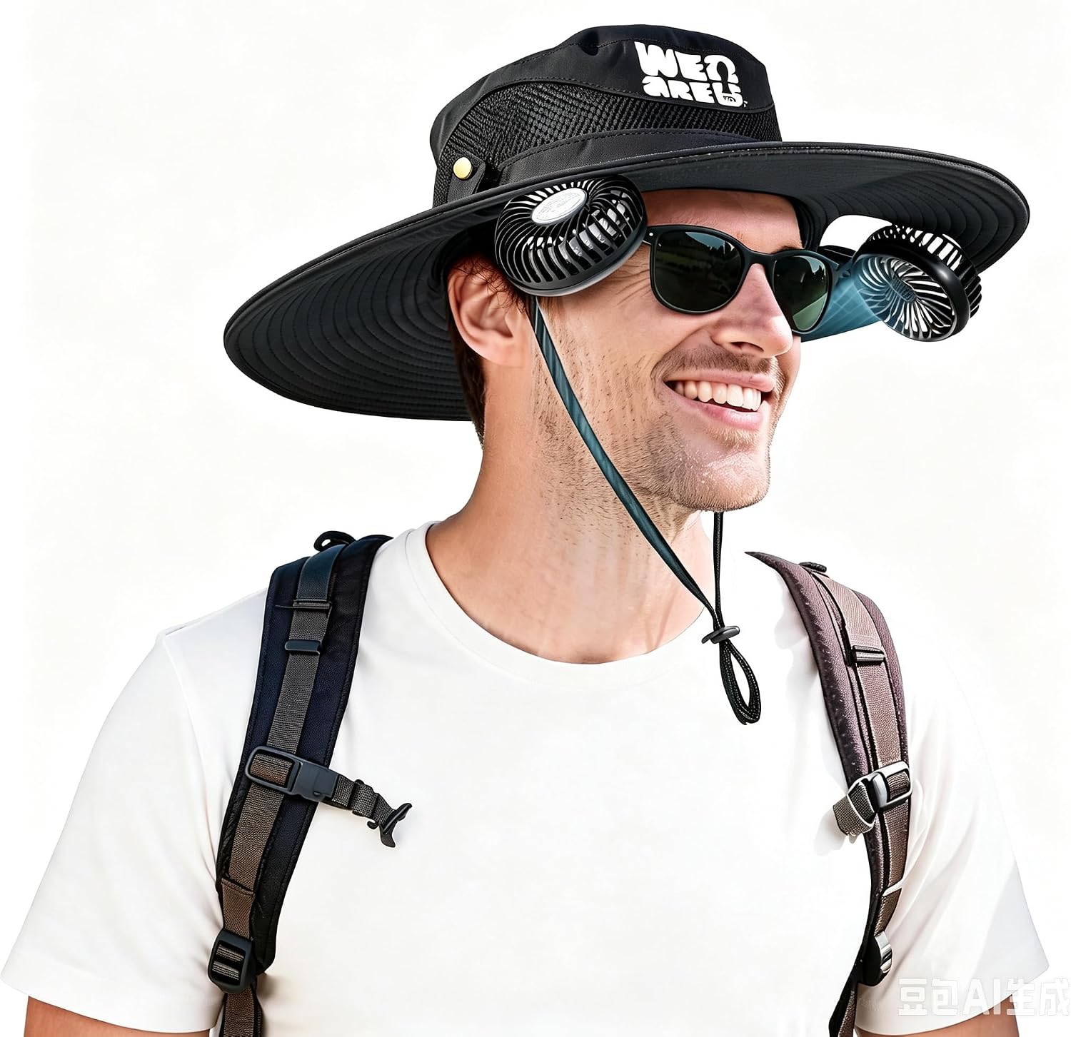 2026 FIFA World Cup Cooling Fan Hat, Adjustable Bucket Hat with Detachable Rechargeable Fan, Wide Brim Sun Hat for Men & Women, Soccer Games, Travel Camping Fishing Hiking Beach, Gifts for Soccer Fans
