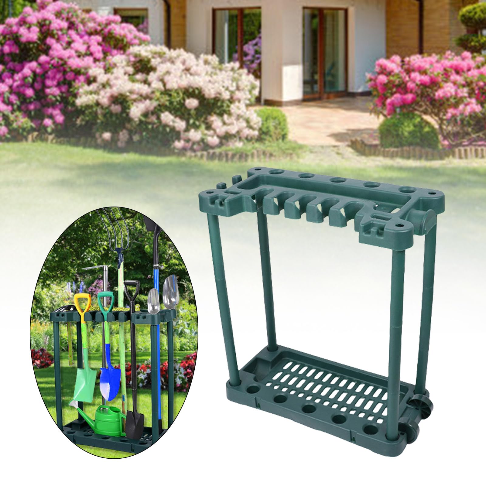 LUOFENG Scaffale per attrezzi da giardino, 74 x 84 cm, salvaspazio, per giardinieri domestici, paesaggisti, garage, organizzazione