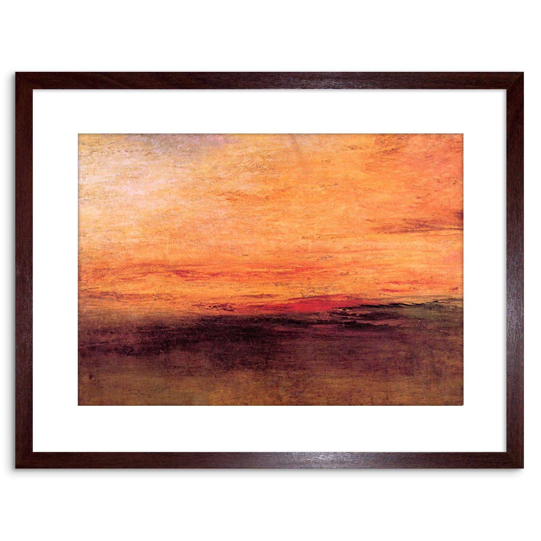 Wee Blue Coo PAINTING TURNER SUNSET OLD MASTER FRAMED PICTURE ART PRINT F97X9598