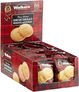 Walkers Shortbread Highlanders, Traditional Pure Butter Shortbread Cookies, 1.4 Ounce (18 Count)