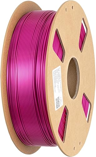 Miniatura 8 de Filamento de impresora PLA 3D de seda 1.75 mm. / 0.06 pulgadas 1 Kg. / 2.2 libras, brillante y sedoso brillo púrpura negro rojo cobre