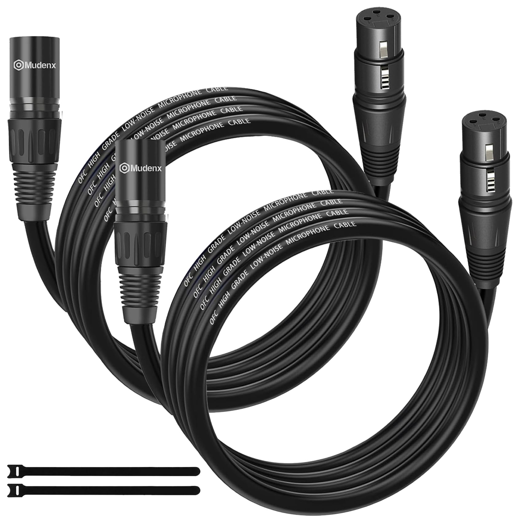 Photo 1 of mudenx XLR Cables 10ft 2-Pack