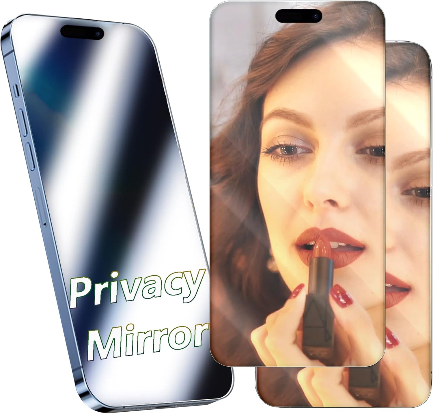 Ivachell compatible with iPhone 14 Pro Max Mirror screen protector Privacy tempered