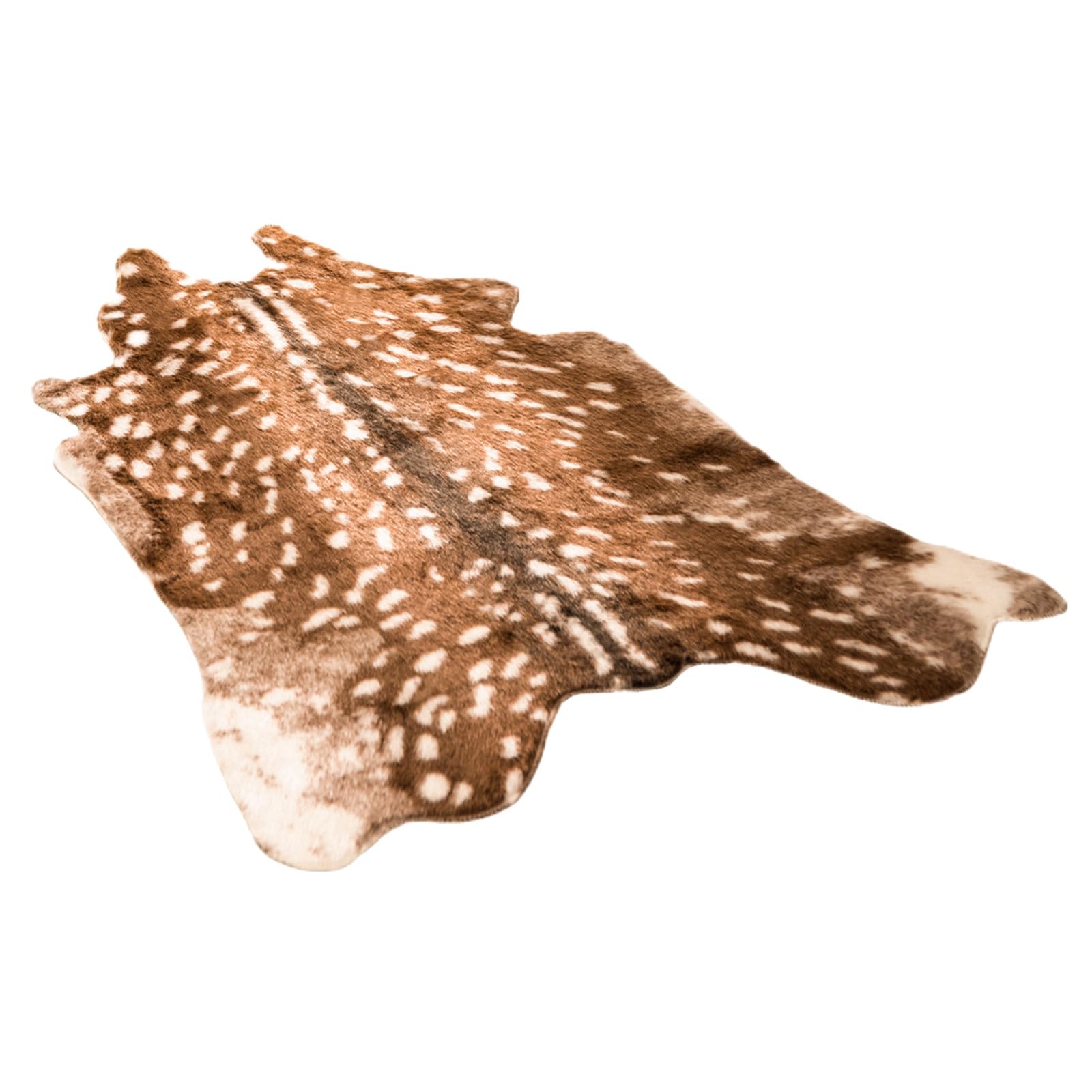 Tapis imitation peau de cerf Ipetboom tissé plat lavable pour salon