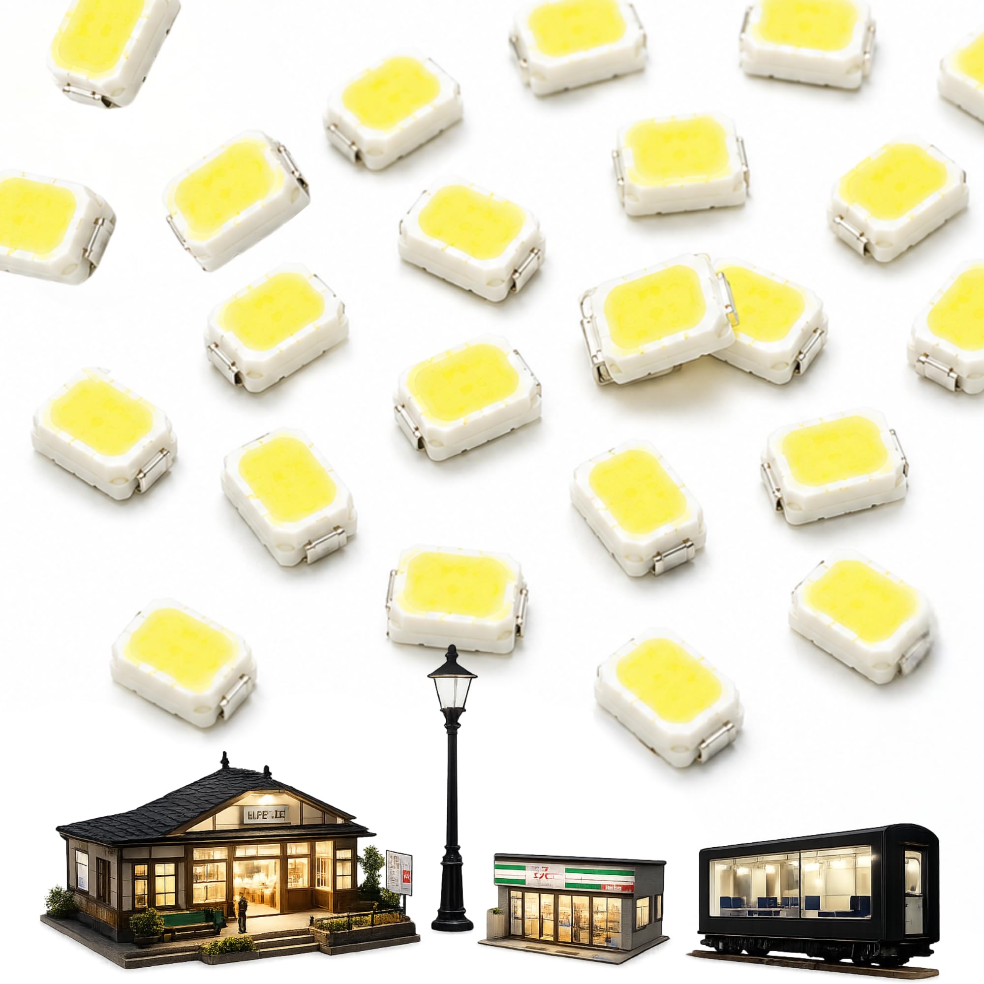 【快適良品スヤスワ】チップLED 3020 白 ホワイト 100個入り 鉄道模型LED ジオラマ装飾LED
