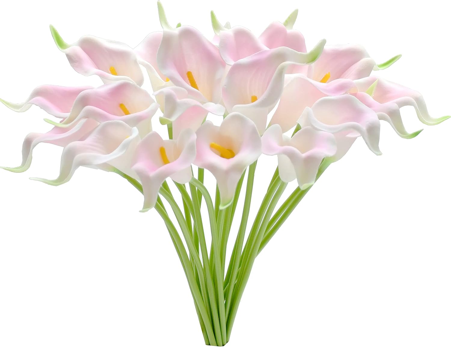 Mandy's 20pcs Light Pink Flowers Artificial Calla Lily Silk Flowers 13.4" for Home Kitchen & Wedding : Home & Kitchen