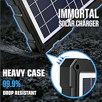 Vista 6 de POWOXI - Cargador de batería solar mejorado de 20 W y mantenedor, controlador de carga PWM de 3 etapas inteligente externo, kit de carga por goteo