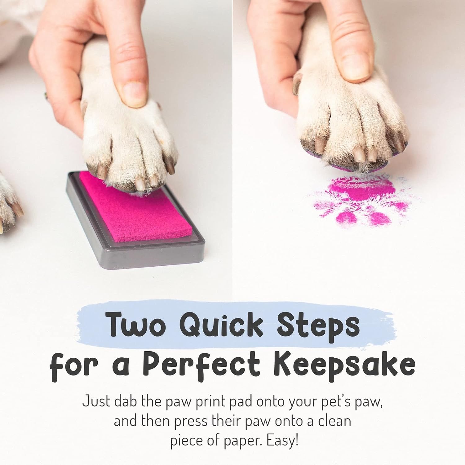 Forever Fun Times Easy-Clean Pet Paw Print Kit, Pink - Image 5