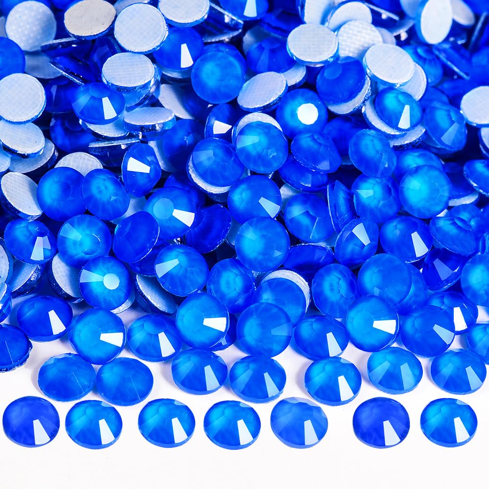 Blinginbox Hotfix Rhinestones,1440pcs Hot Fix Rhinestones for Crafts,Clothes,Decoration,Blue Neon,SS10 โ image 1