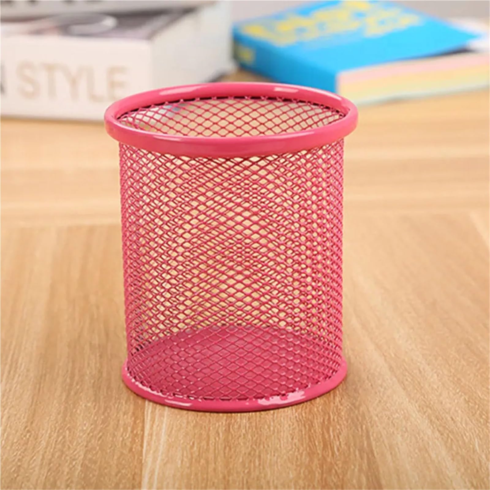Lot de 5 porte-stylos ronds en métal pour bureau