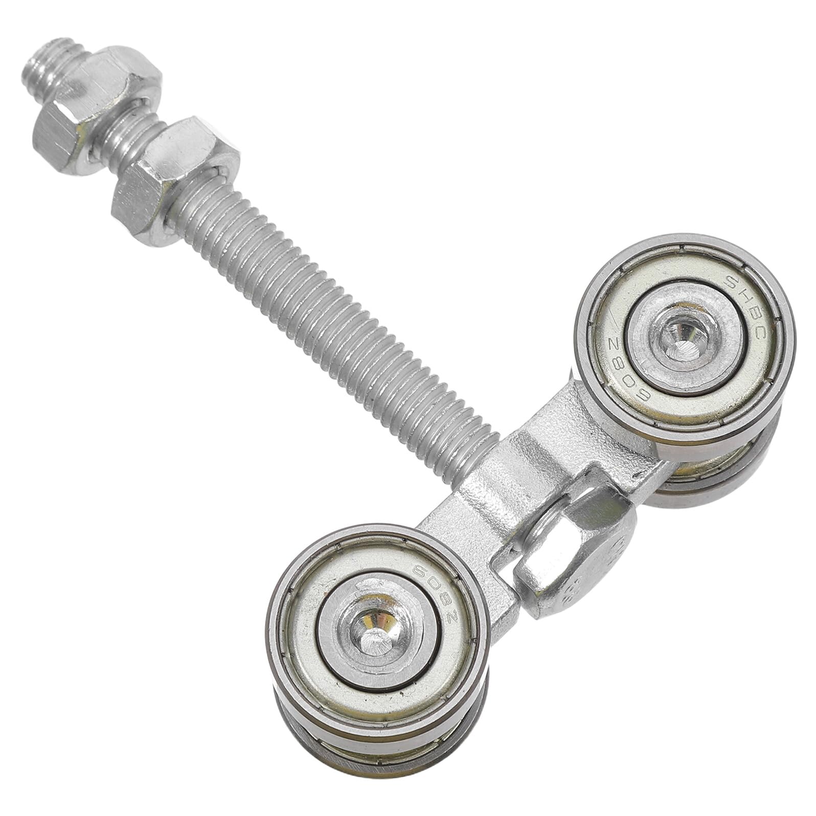 Poulie de Rail Suspendue en Acier Inoxydable Chariot à 4 Roulettes Amovibles M8, Système de Porte Coulissante Robuste pour Grange et Serrage, Coulissement Silencieux et Capacité
