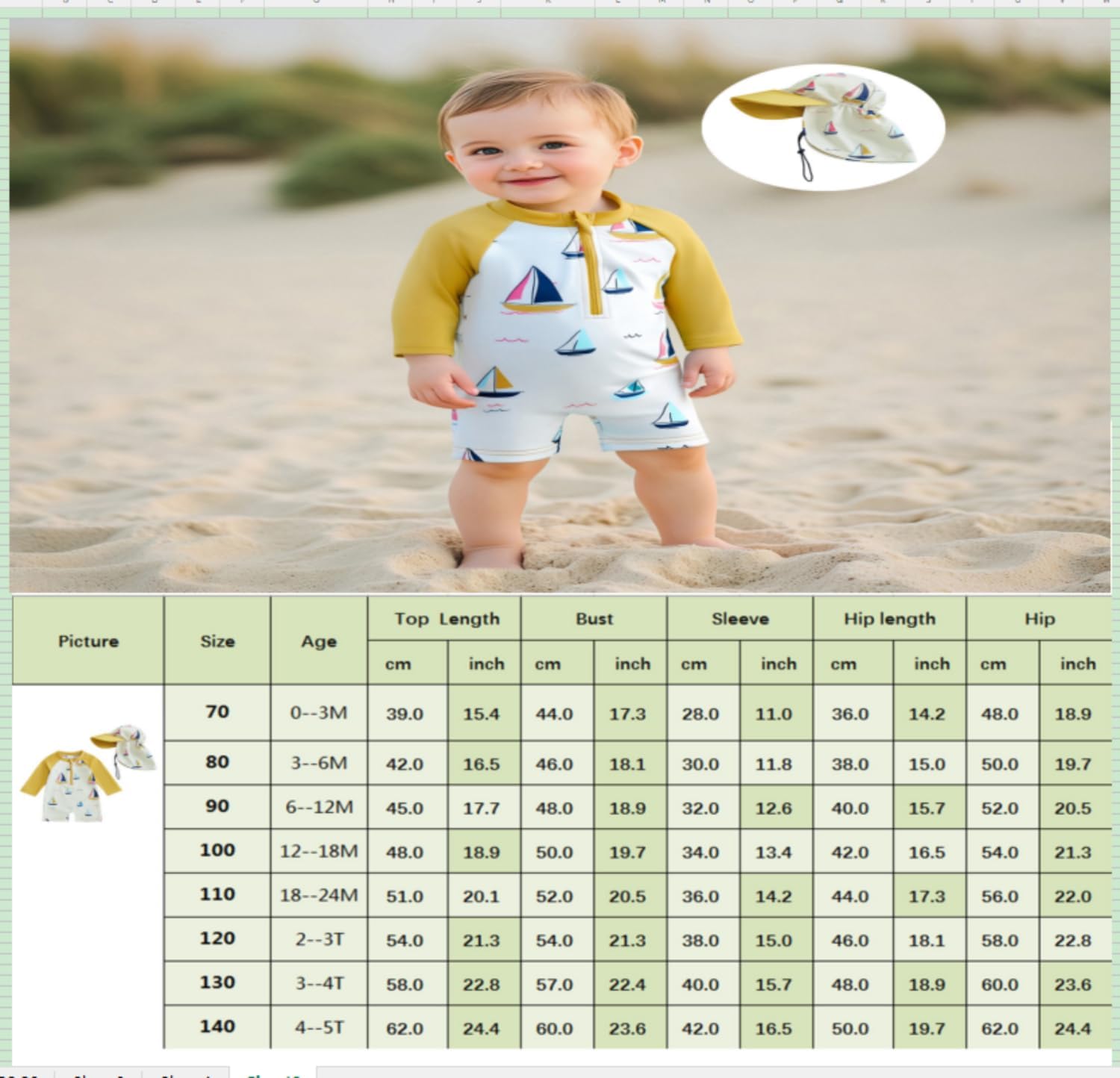 Hnyenmcko Baby/Toddler Boy Rash Guard Swimsuit Long Sleeve One Piece Zipper Swimwear Sunsuit Infant Bathing Suit Beachwear - Image 7