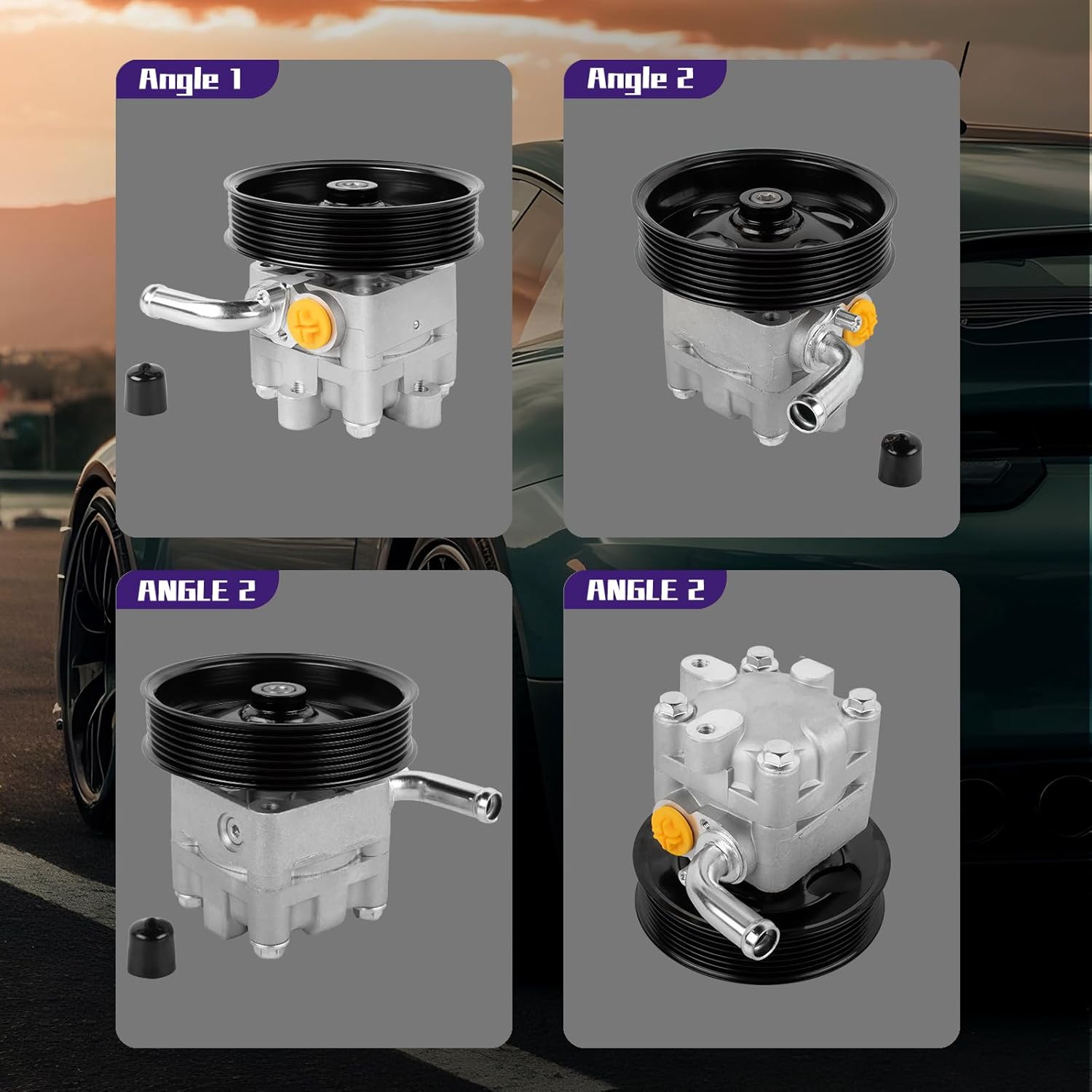 49110-ZX70A Power Steering Pump with Pulley Compatible with 2007-2012 Nissan Altima SE SL SR 2009-2014 Nissan Murano LE S SL SV 2009-2014 Nissan Maxima S SV Replace 21-5485 49110-ZX02A N9900751