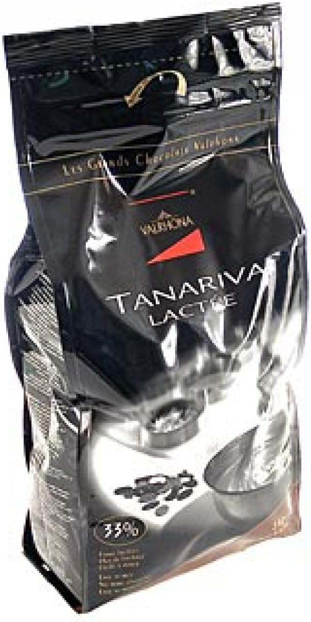 Valrhona Milk Chocolate - 33% Cacao - Tanariva Lactee - 6 lbs 9 oz bag of feves
