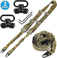 Vista 2 de REERON Eslinga tradicional de dos puntos con soportes, ajustable, extra larga, de dos puntos, con 2 paquetes de 1.25 pulgadas, soportes giratorios