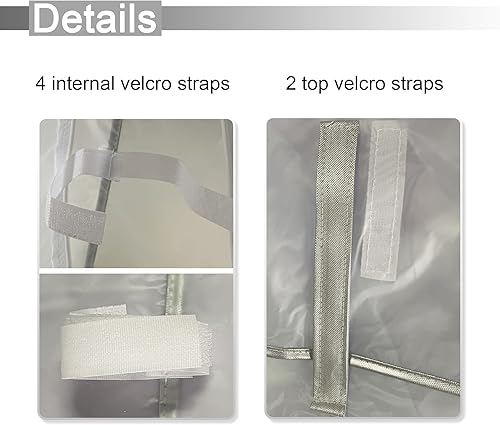 Miniatura 6 de IndigoTempest9 Cubiertas de plástico para estantes, cubierta de estante de alambre de PVC translúcido esmerilado, mantiene el estante alejado del