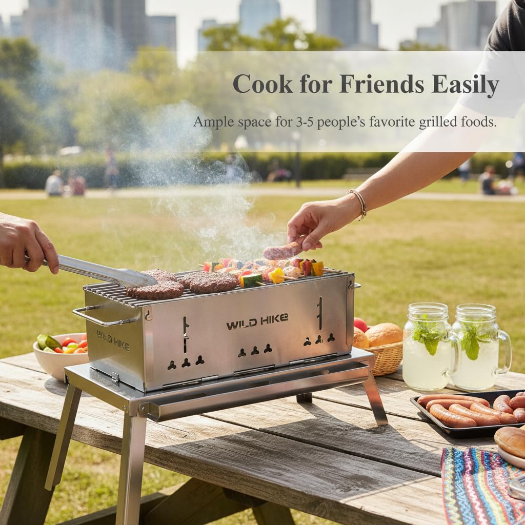 Barbecue Portatile Acciaio, size to 2