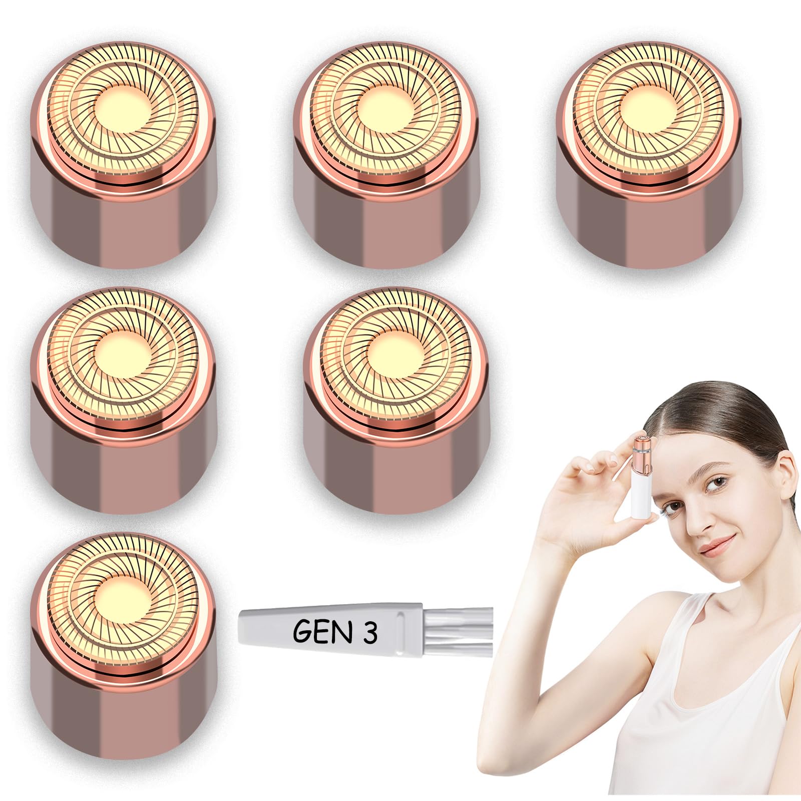 Replacement Heads for Finishing Touch Flawless Facial Hair Remover