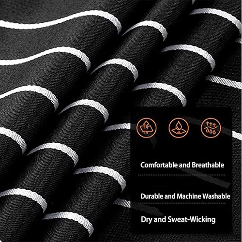 Miniatura 4 de Paquete de 2 delantales unisex ajustables con bolsillos, para cocinar, cocinero, mujeres y hombres, delantales para el hogar, cocina, restaurante,